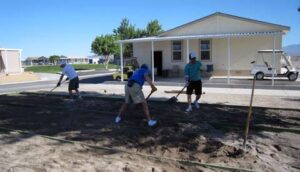 Building Bocce Court 2009, Desert Greens Community, Pahrump, Nevada